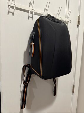 New Tumi x McLaren Halo Black and Orange Trim Men's Backpack — Sleek Urban Carry